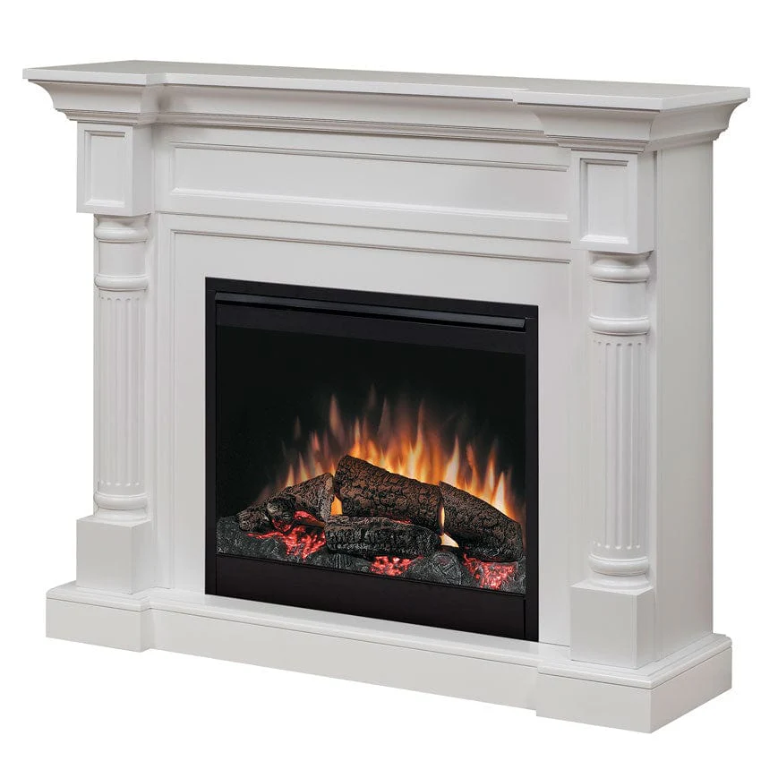 Winston Electric Fireplace Mantel Package in White