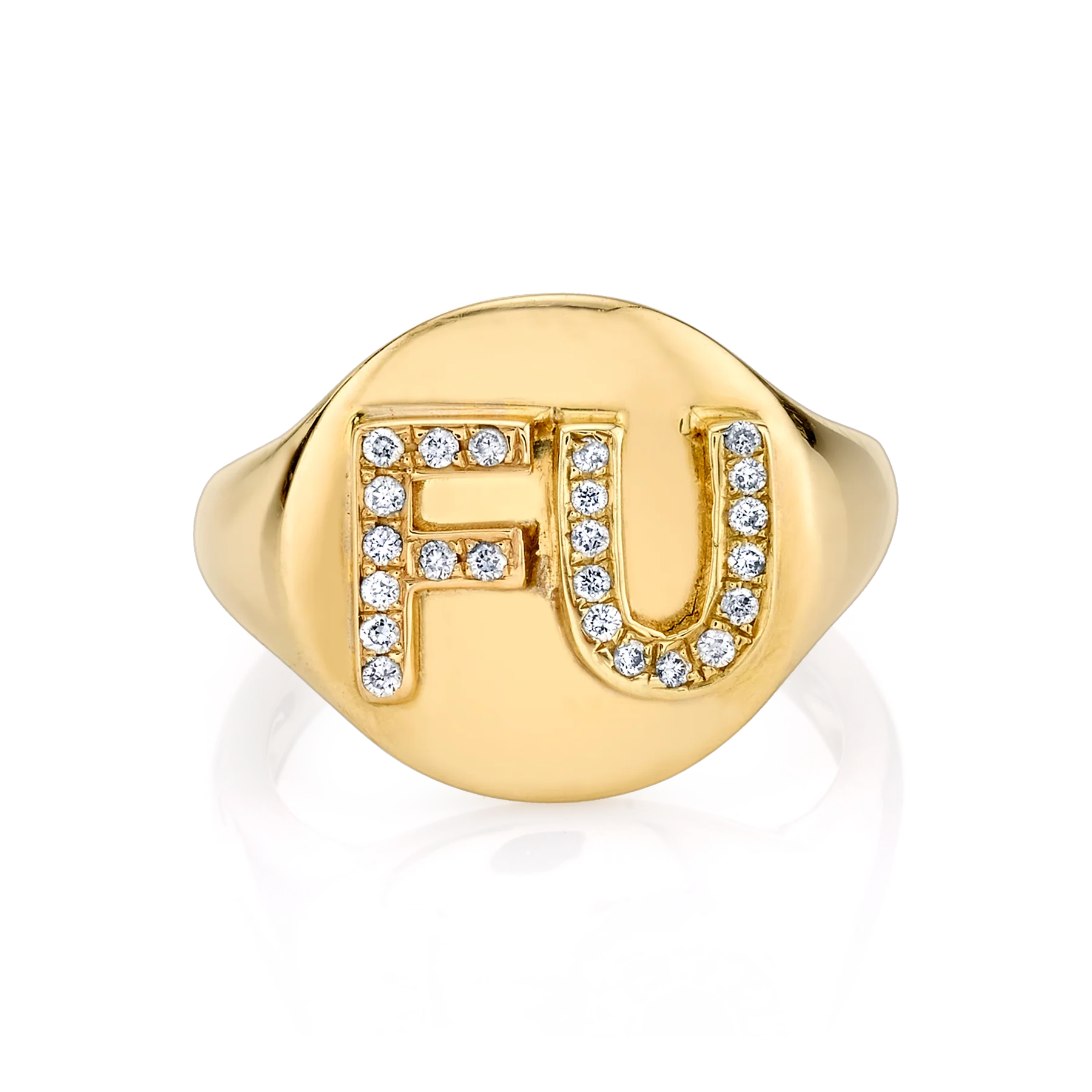Custom Signet Ring - 14k Yellow Gold