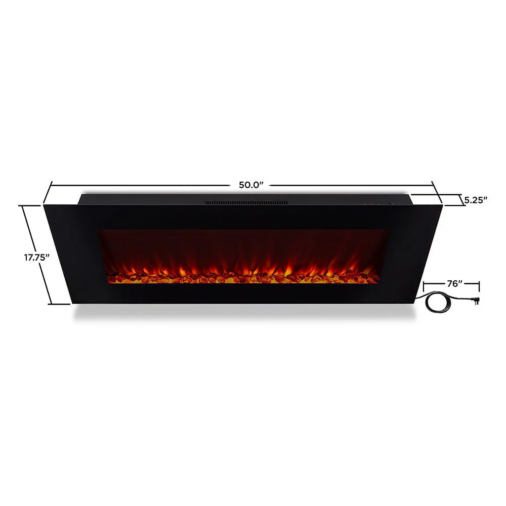 Real Flame 50-In DiNatale Wall Mount Electric Fireplace
