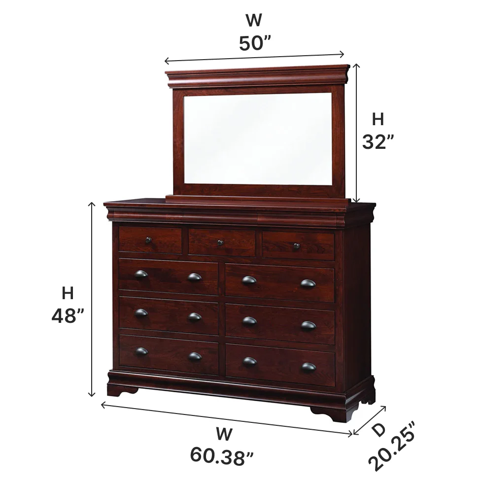 Amish Luxembourg Tall Dresser