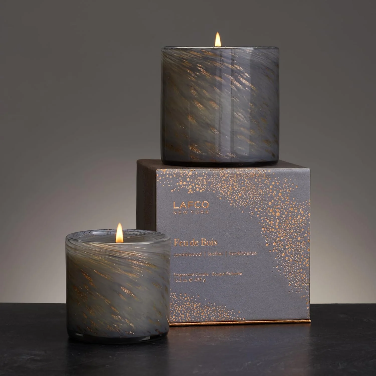 Holiday Candle, 15.5 oz - 90-Hour Burn Time - Reusable, Hand Blown Glass Vessel - Made in The USA