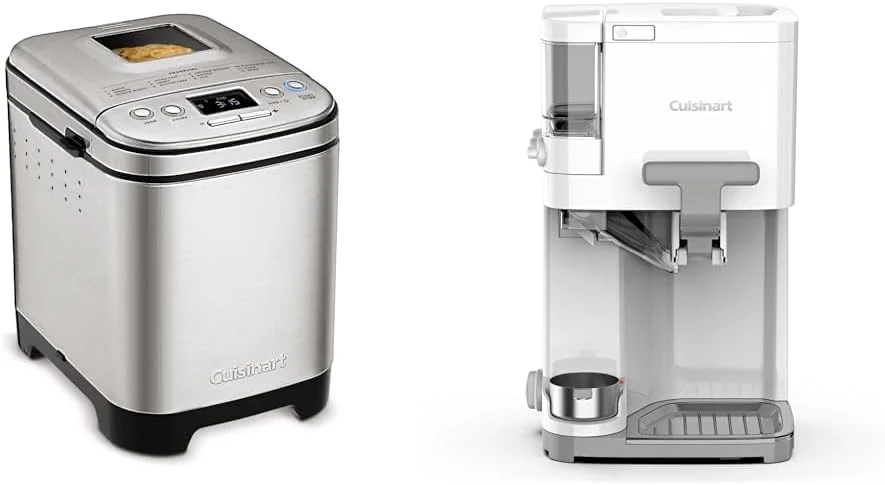 Bread Maker Machine, Compact and Automatic, Customizable Settings, Up to 2lb Loaves