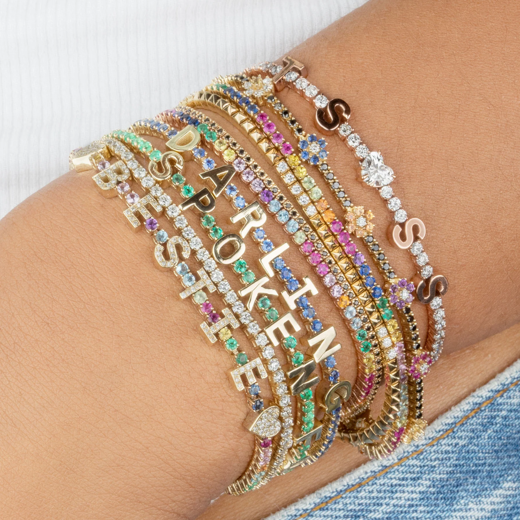 The Perfect Personalized Tennis Bracelet - Ruby / 14k Rose Gold