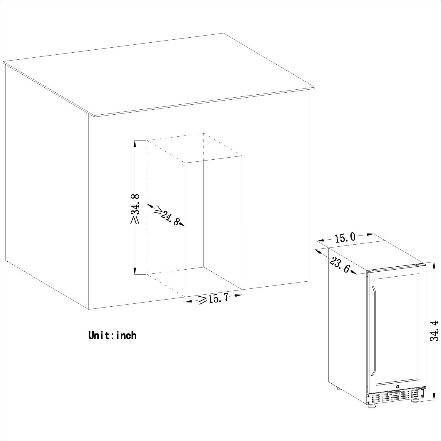Built In Wine Fridge Cooler