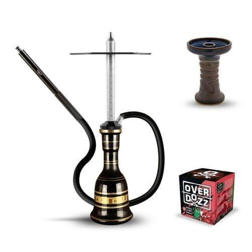 HJ SAOCCA Hookah With Bohemian Base Set - Silver Black