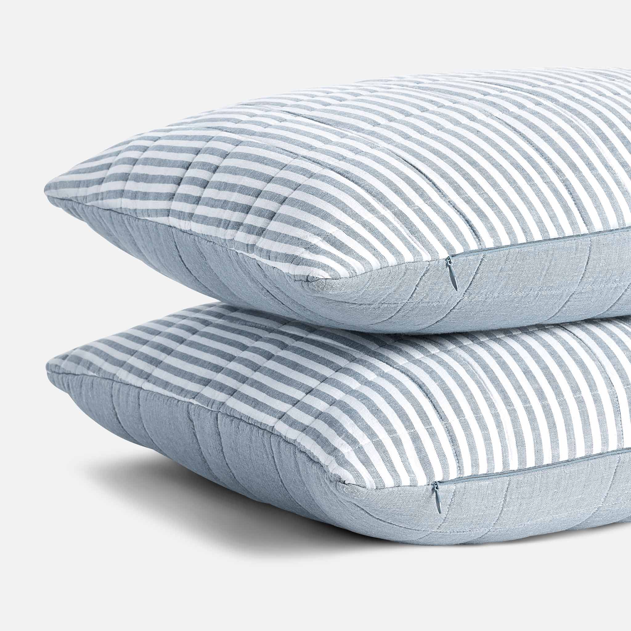 Washed European Linen Quilted Sham Set