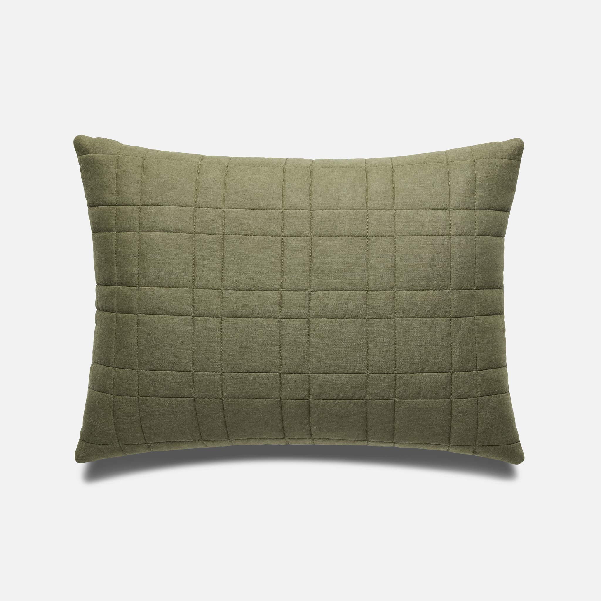 Washed European Linen Quilted Sham Set