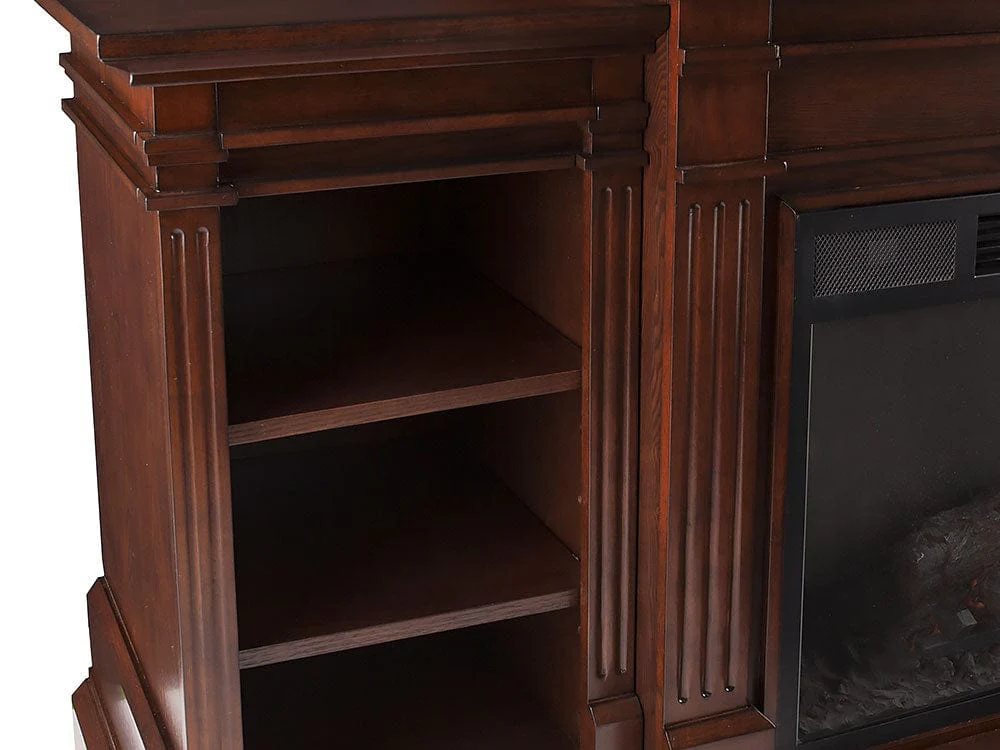 Reese Electric Fireplace Mantel Package in Espresso