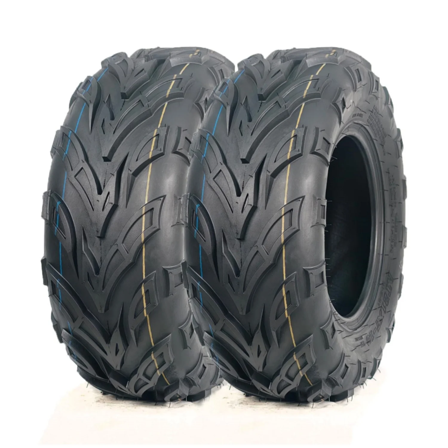 Garvee 19x7-8 ATV Tires 2-Pack, 4PR All Terrain Tubeless Off-Road Tires with Reinforced Sidewall Tread Armor, Trail Sand, Black