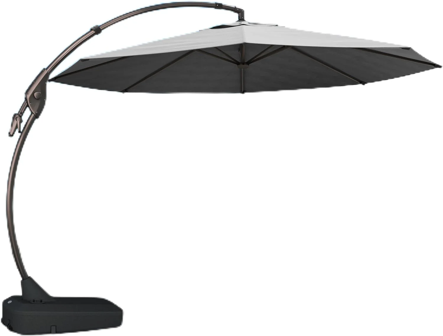 Deluxe Curvy Aluminum Offset Umbrella, Patio Cantilever Umbrella