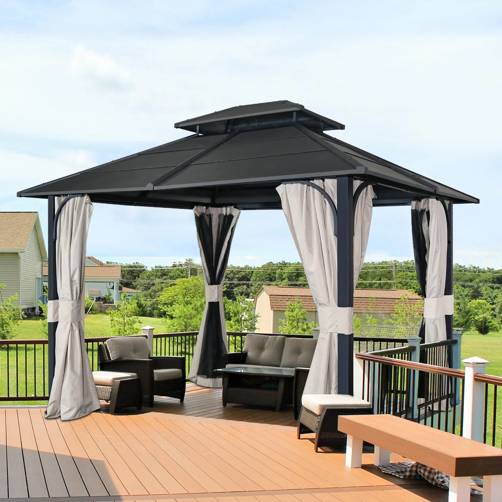 10x12 Outdoor Double Roof Hardtop Gazebo