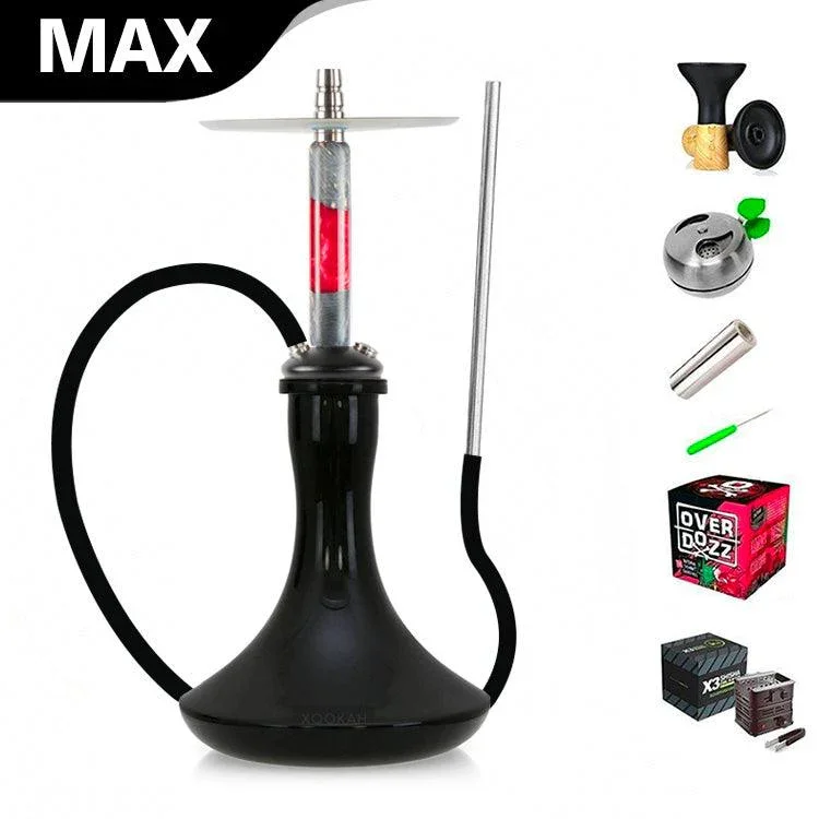 Marowood Stick Hookah With Base Set - Red Resin Stabwood