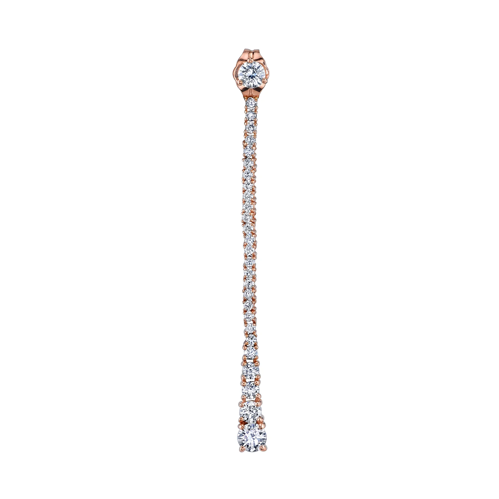 Dew Drop Earring - White Diamond / 14k Rose Gold