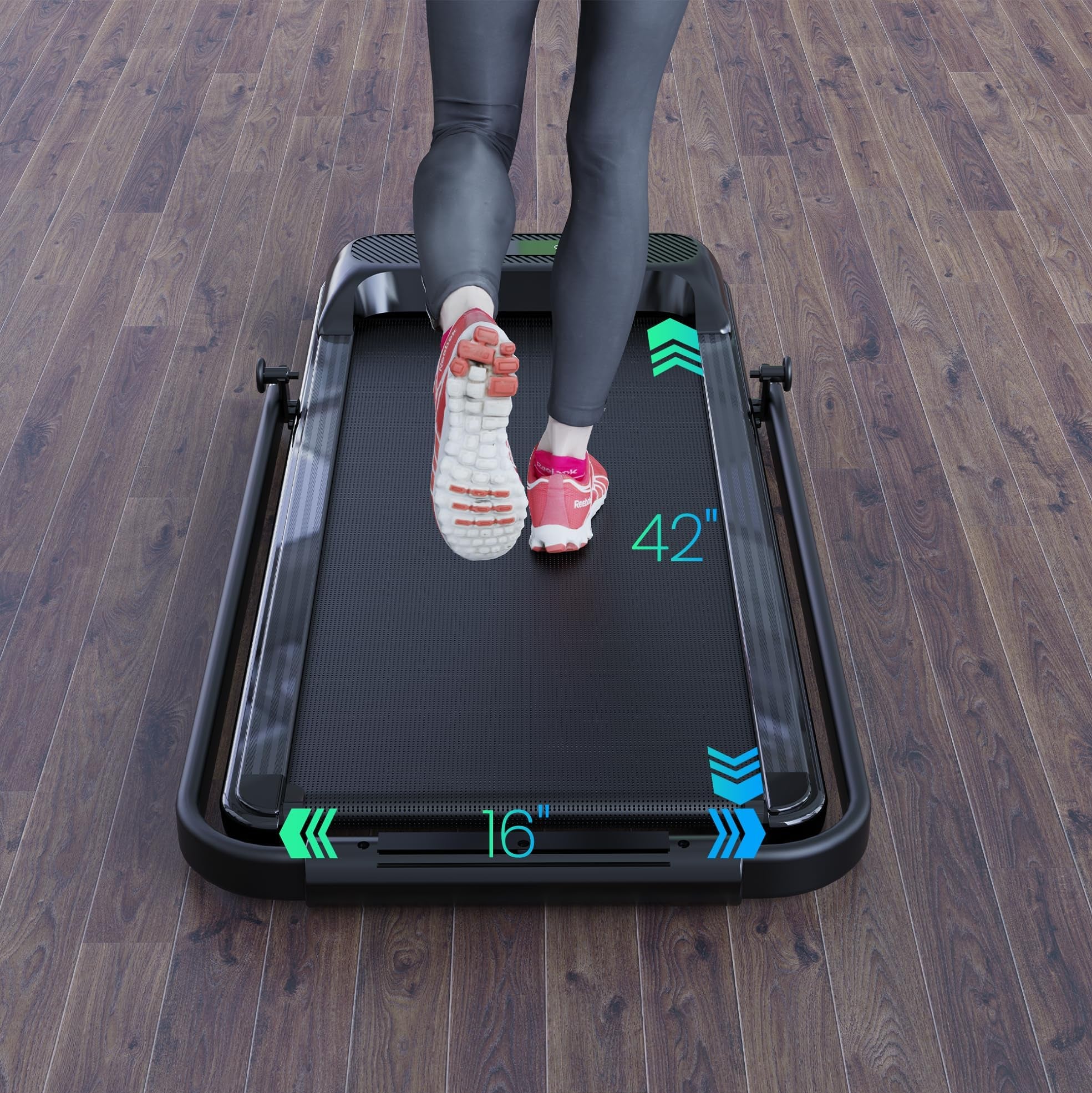 Garvee 2-in-1 Treadmill, [2.25 HP] [0.6-6.2 MPH] for Running Walking, [265 LBS Max] Folding Treadmill, Under Desk Treadmill for Apartment Office Home Workout