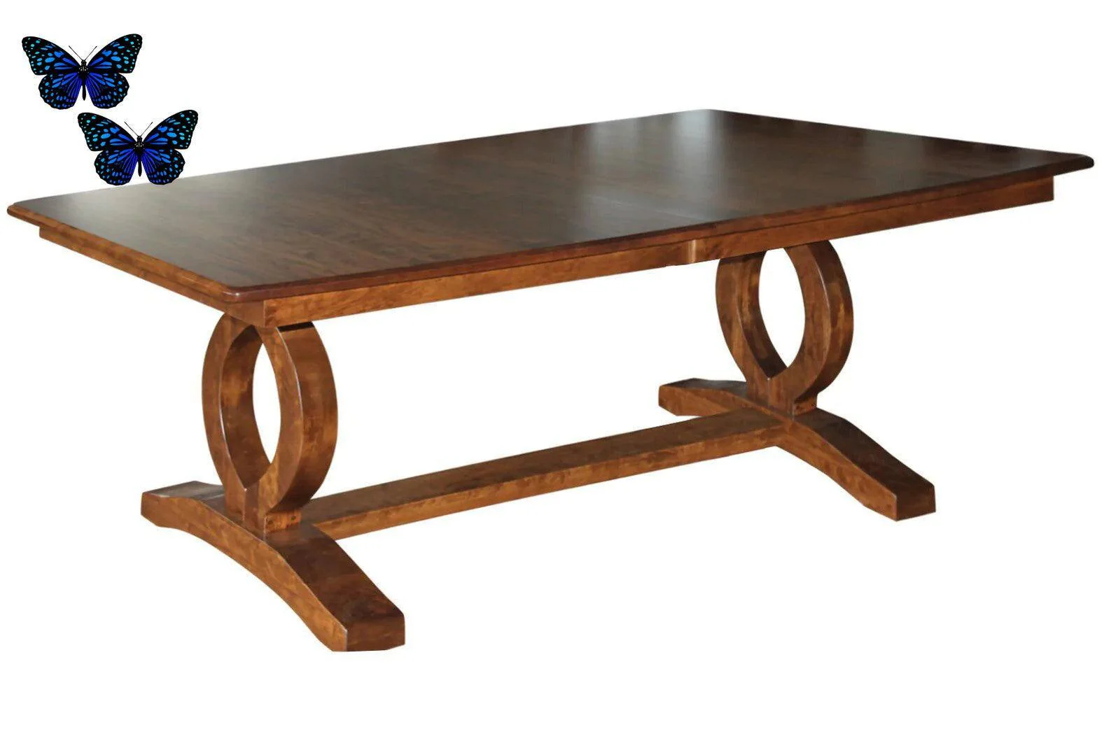 Amish Master Double Pedestal Table