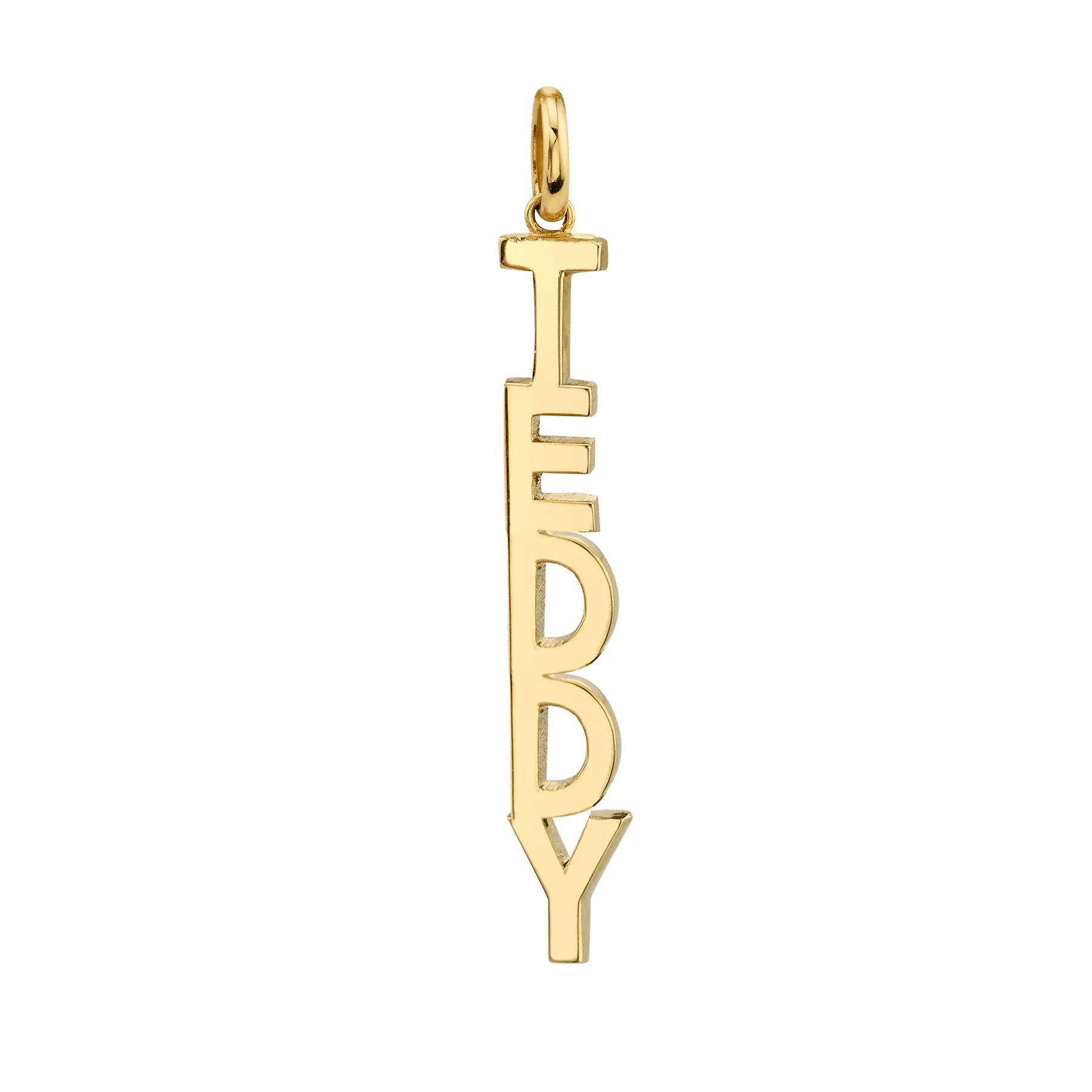 Custom Letter Pendant - 14k Yellow Gold