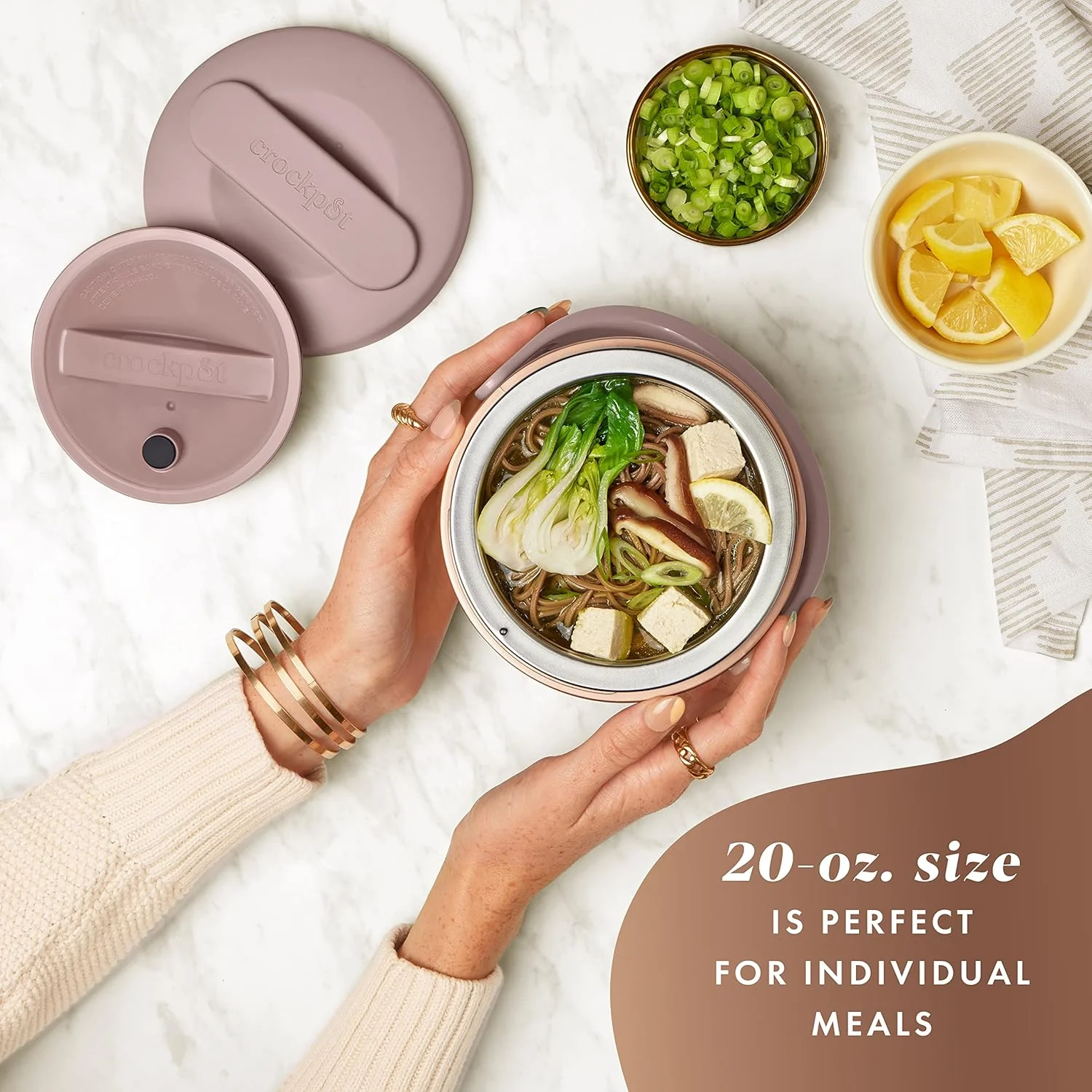 Electric Lunch Box, 20oz Food Warmer, Spill-Free, Dishwasher-Safe, Warm & Travel-Ready