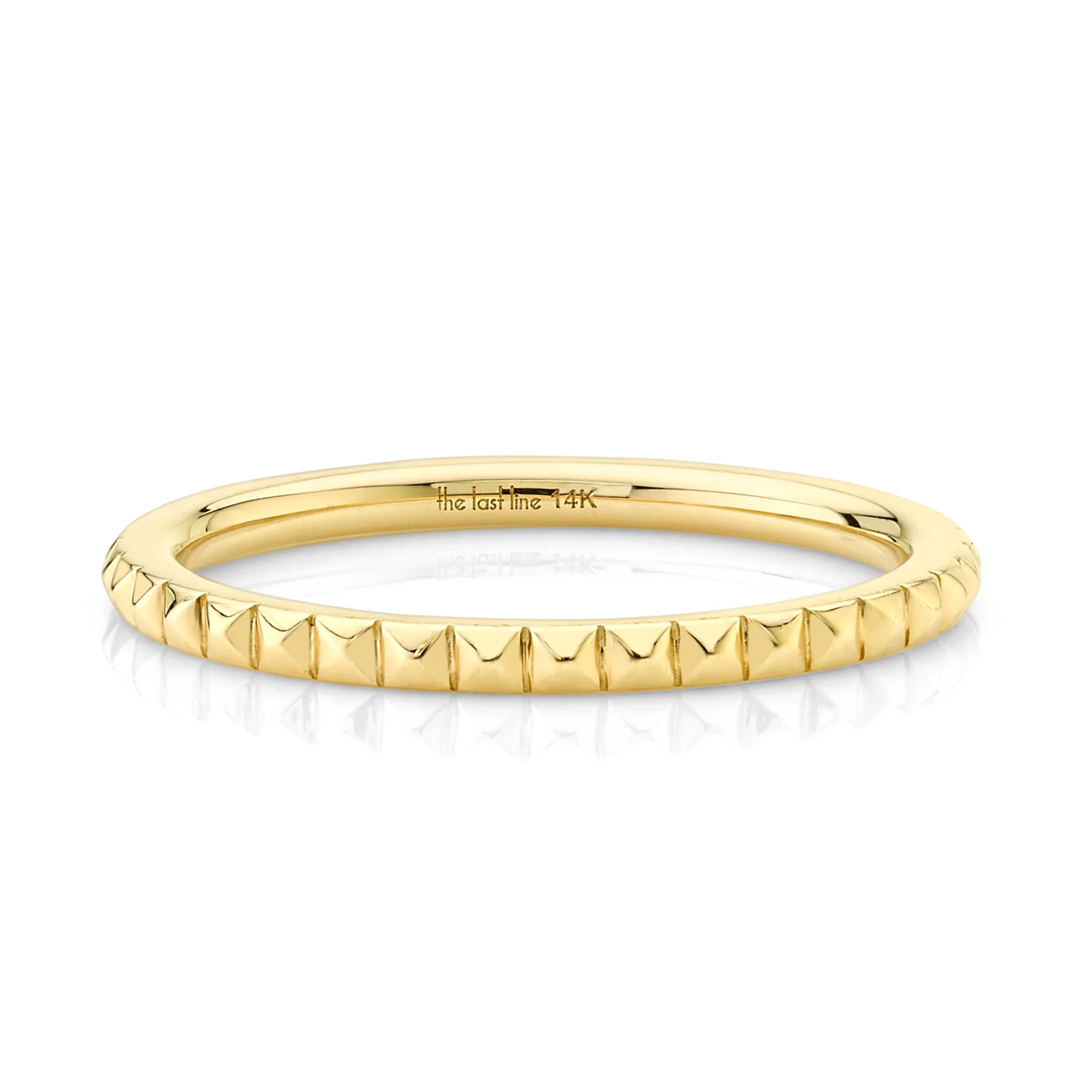 Pyramid Eternity Band -  14k Yellow Gold
