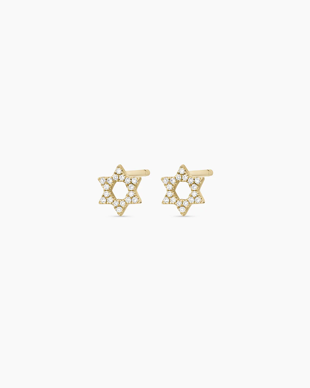 Diamond Star of David Studs