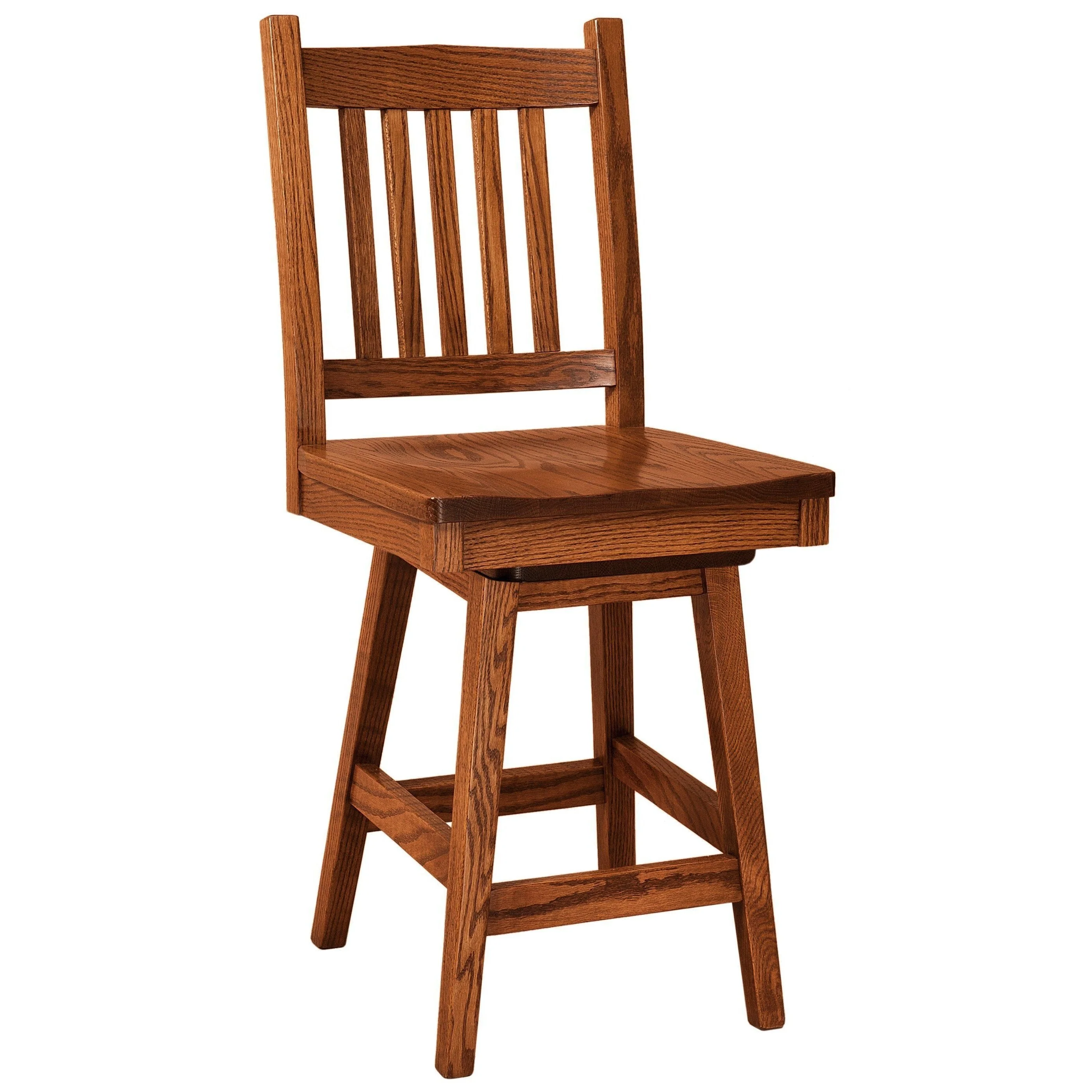 Amish Logan Swivel Bar Chair