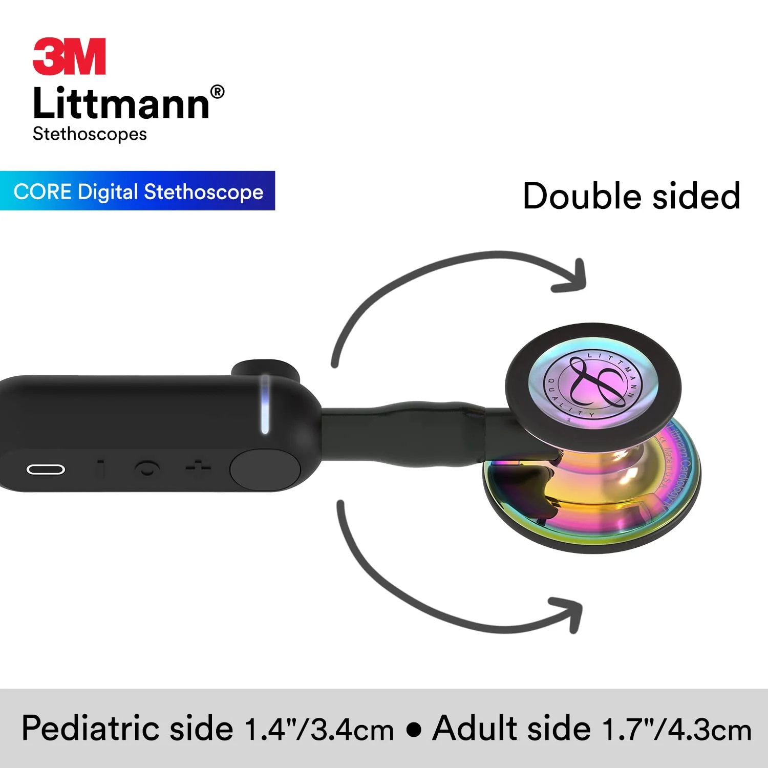Digital Stethoscope, Advanced Up To 40x Amplification, Active Noise Cancellation, In-App Sound Wave Visualization