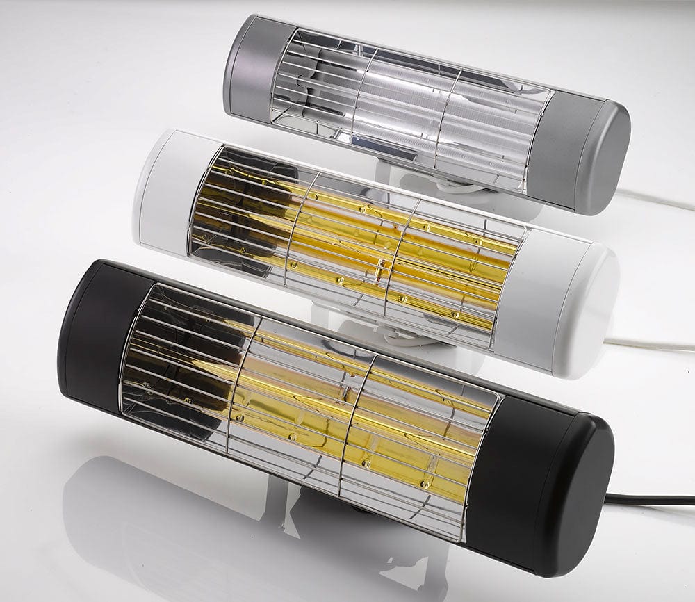 Victory Lighting 1500W Infrared Patio Heater w/ Gold Lamp in Silver