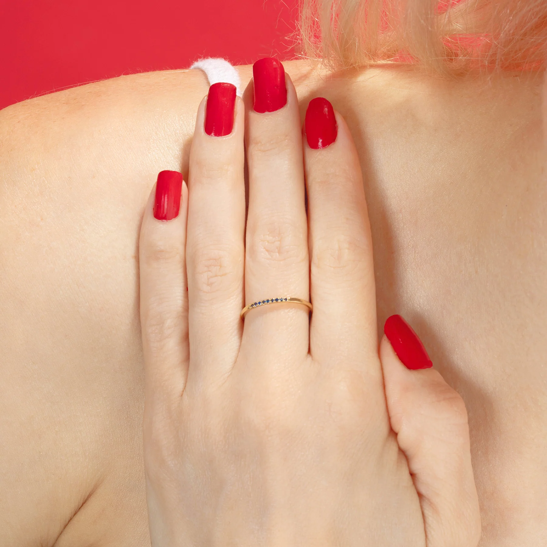 Partial Eternity Band - Blue Sapphire / 14k Yellow Gold