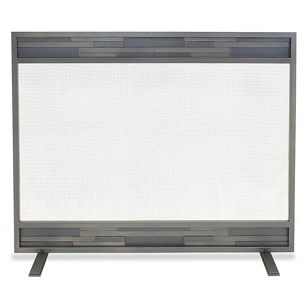 Single Panel Lanier Natural Iron Fireplace Screen