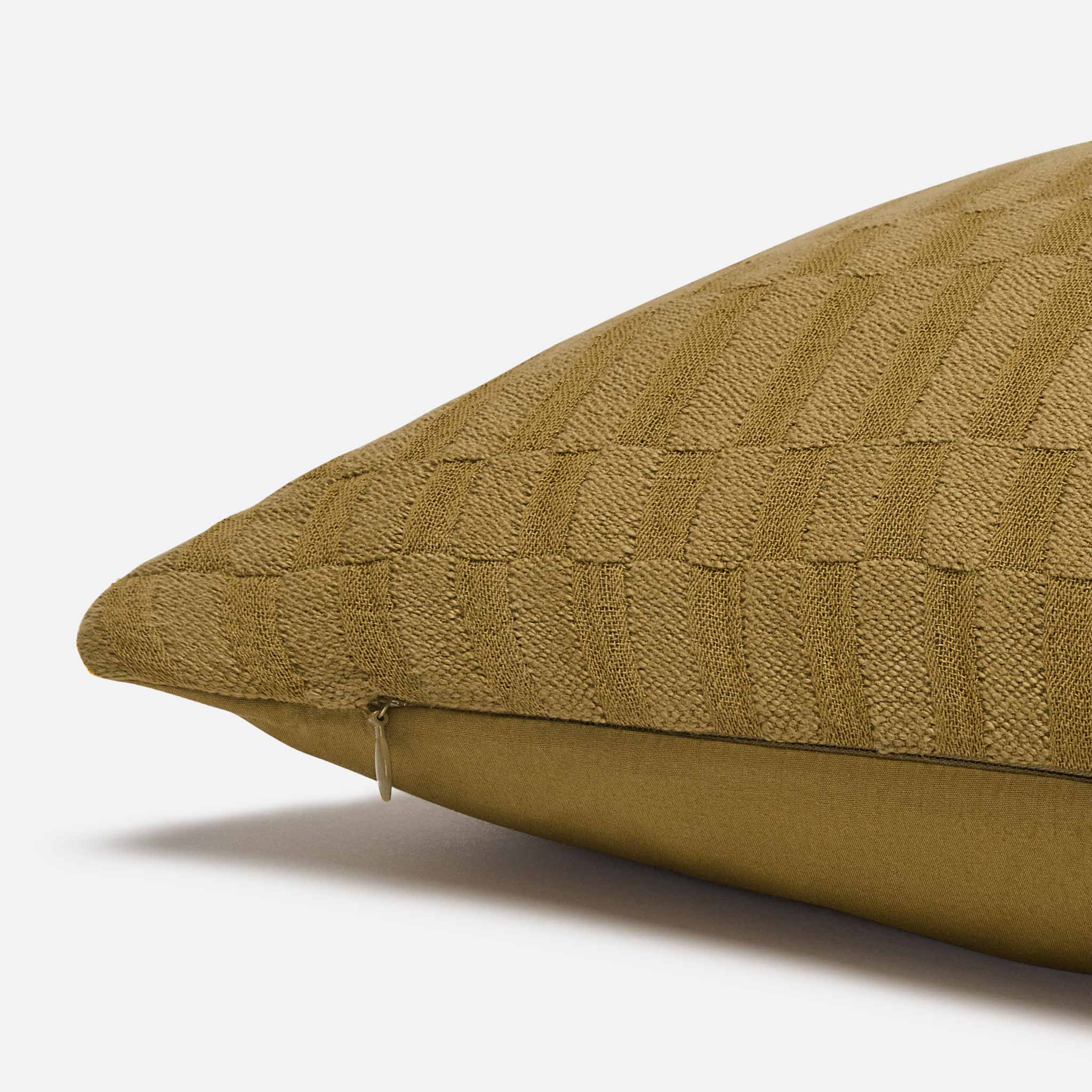 Woven Checkerboard Lumbar Pillow Cover