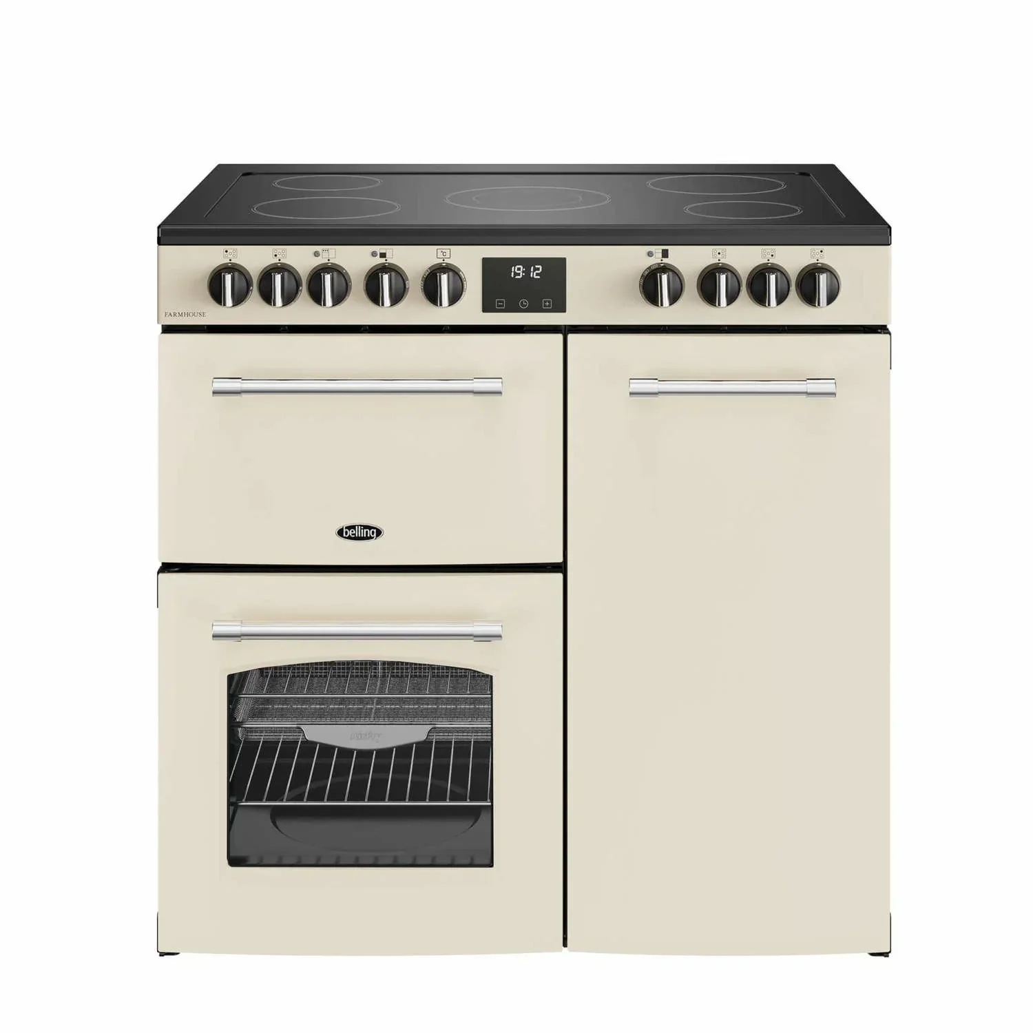 Belling Farmhouse 90cm Electric Range Cooker - Cream