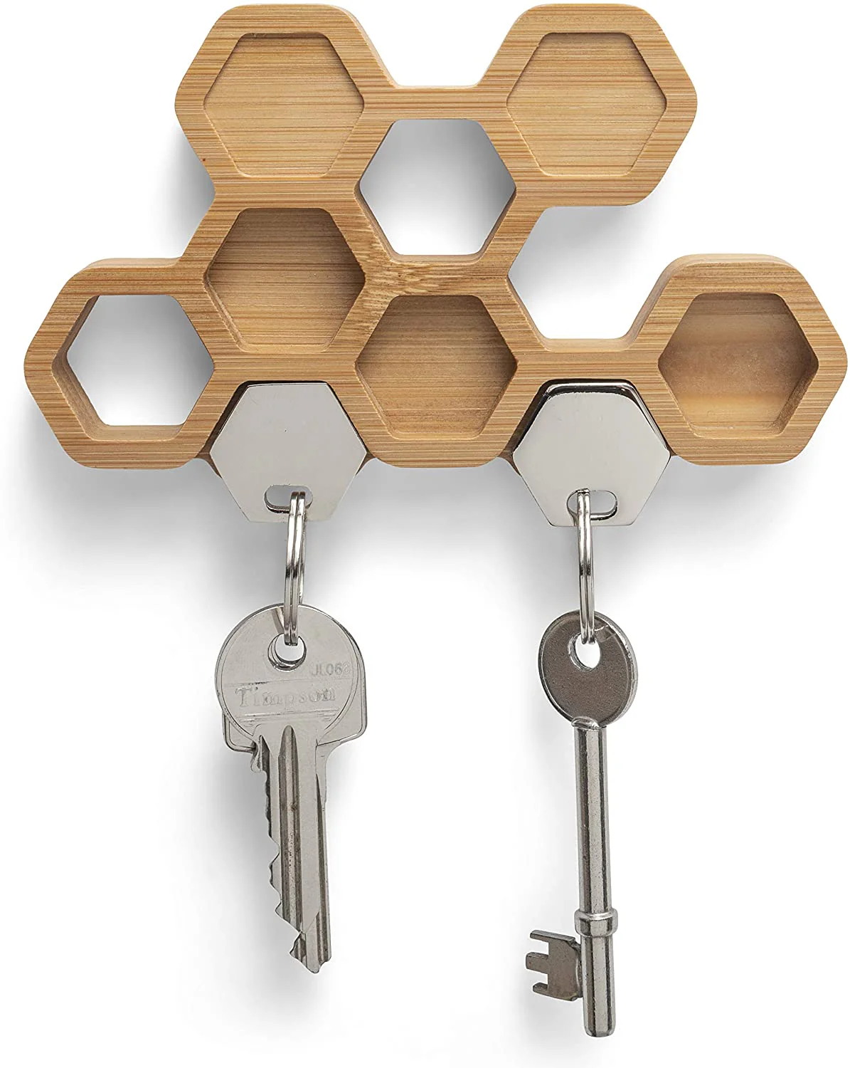 Magnetic Key Holder - Eco-friendly,  Hand Made from High-Quality, Sustainable Bamboo in UK