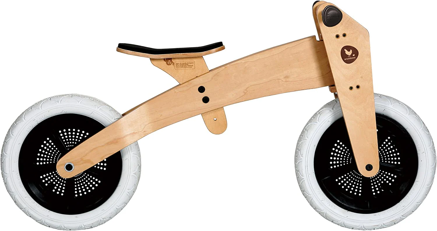 Bike 3 in 1 Wooden Balance Bike and Walker, Ages 1 to 5 Years