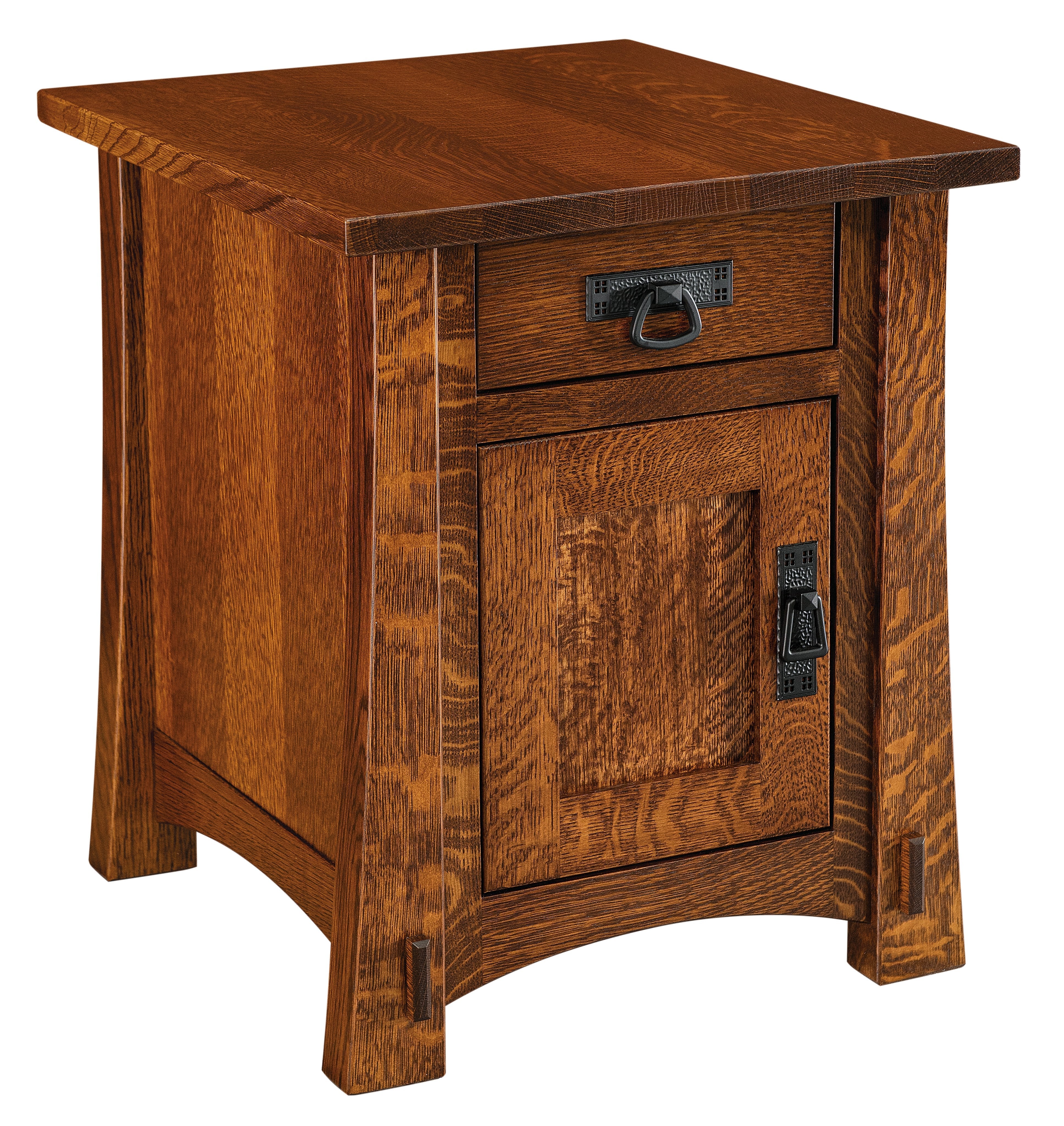Amish Modesto One Drawer One Door End Table