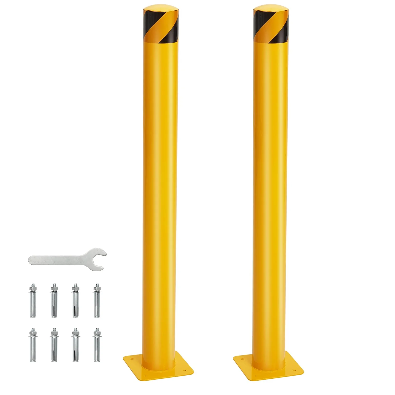 Garvee 2 Pack Safety Steel Bollards, 4.5