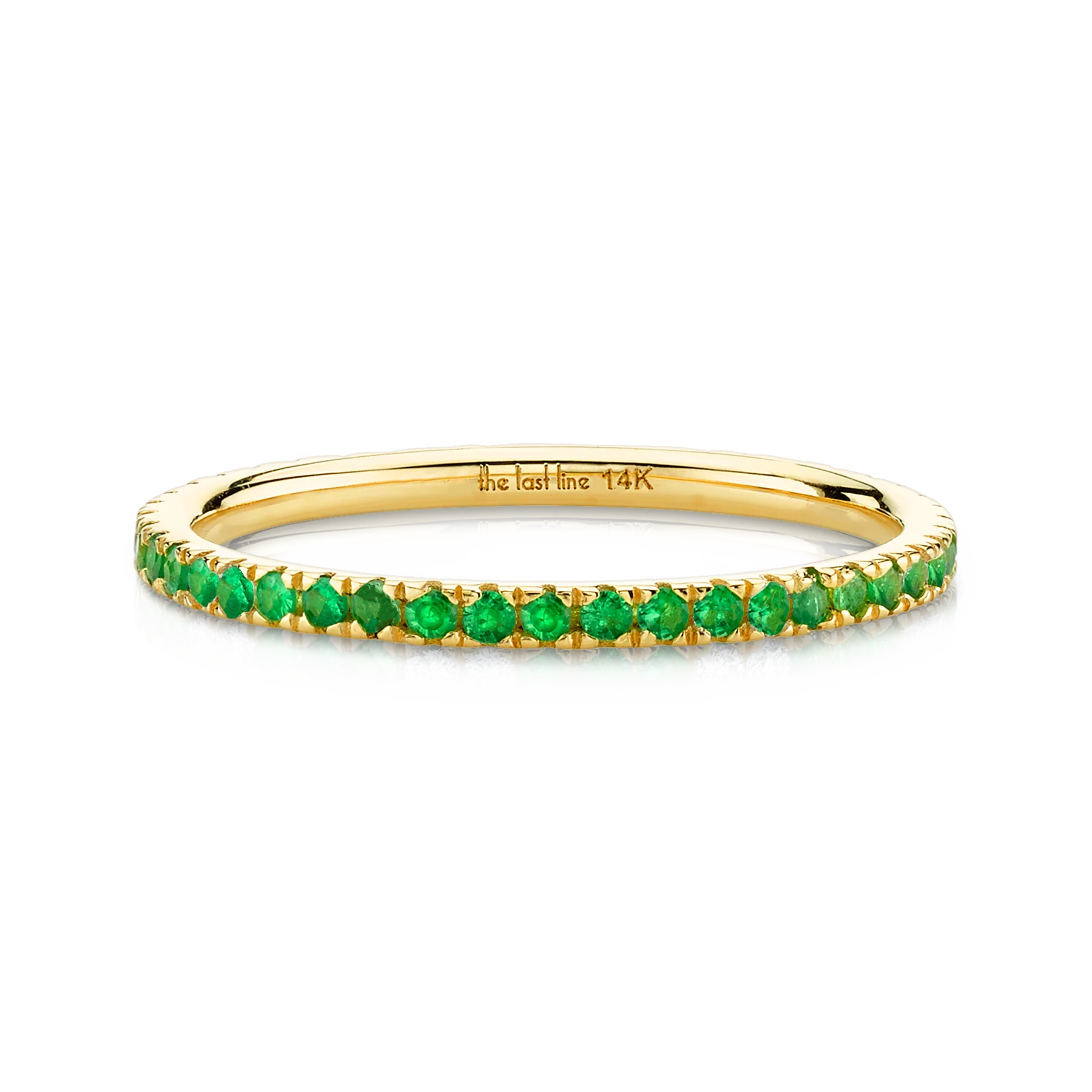 Perfect Eternity Band - Tsavorite / 14k Yellow Gold