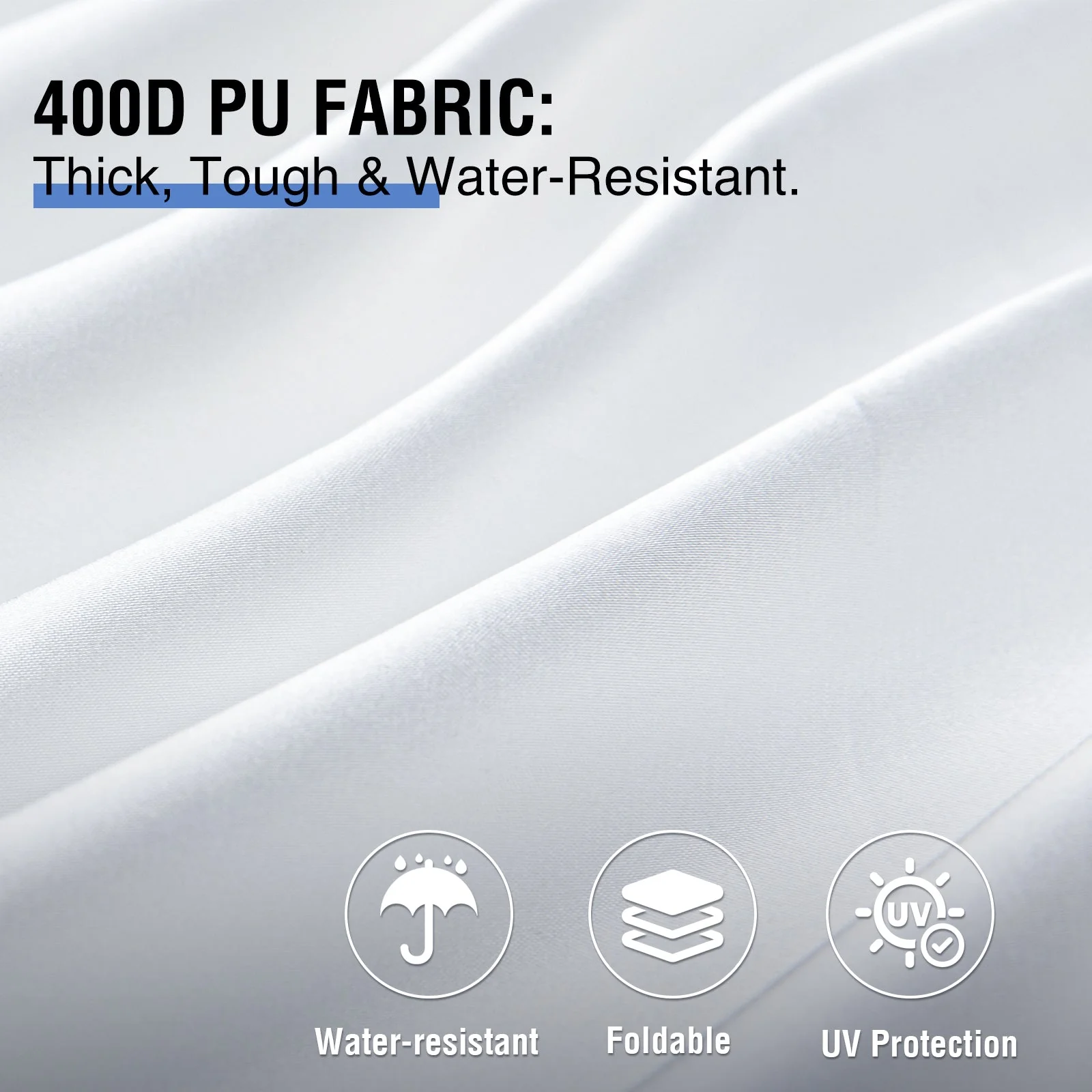 4-Piece Sunwall/Sidewalls for 10x20 ft Aluminum Custom Canopy Only,  Includes 3 Sidewalls and 1 Entry Wall, Pack of 4, White