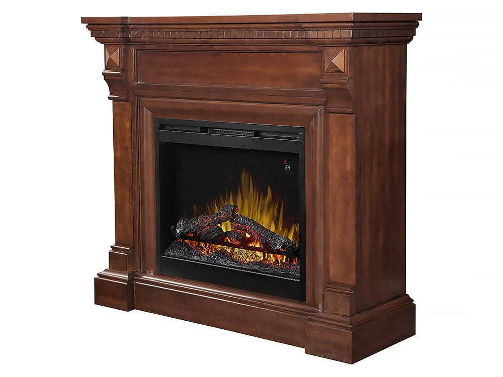 William Electric Fireplace Mantel Package in Burnished Walnut