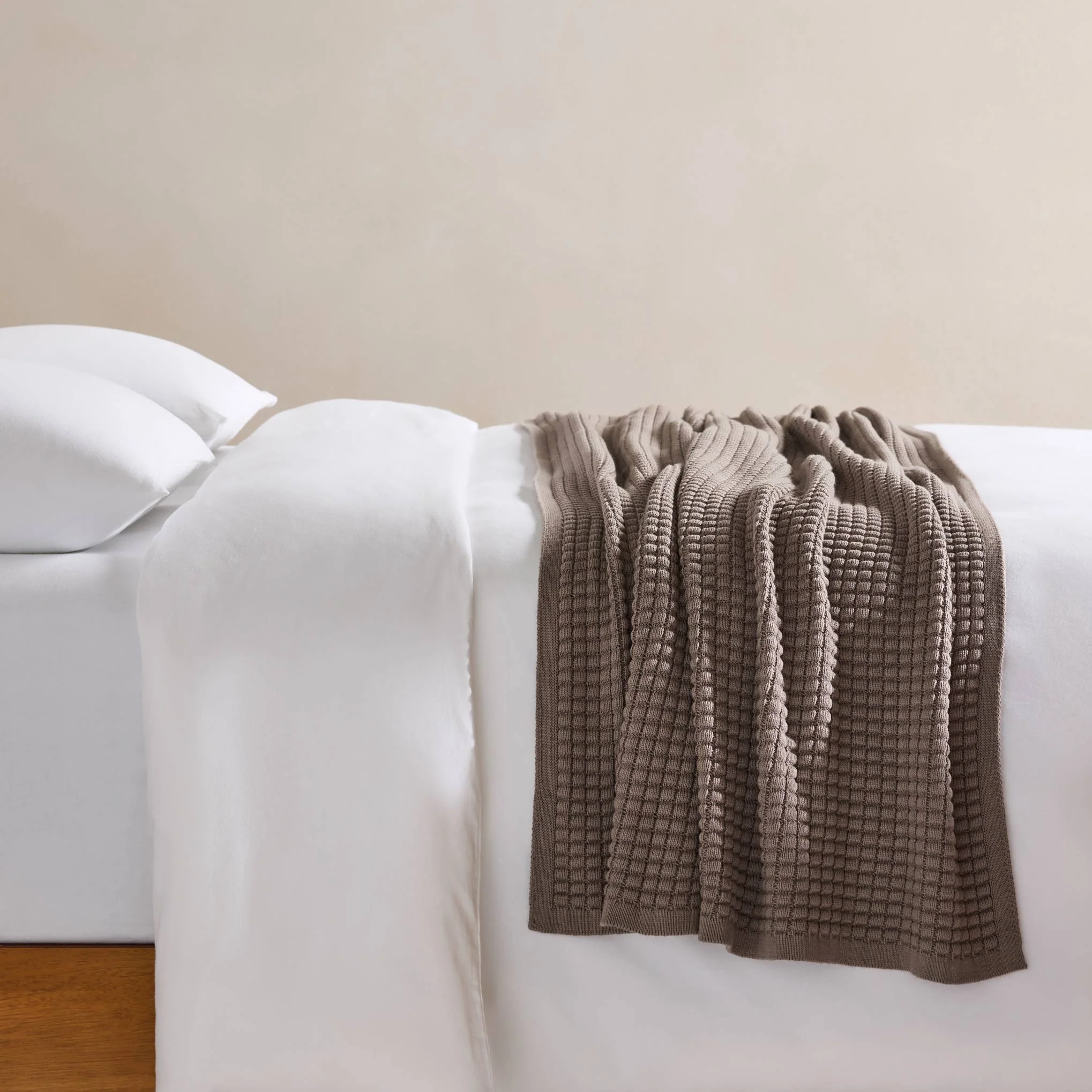 Grid Knit Cotton Throw Blanket - Last Call