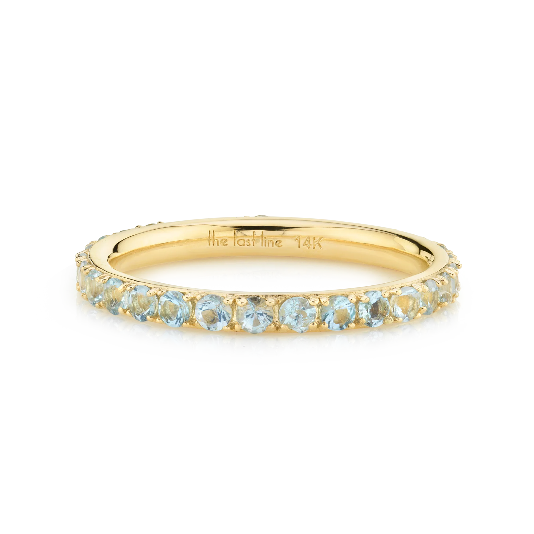 Biggie Eternity Band - Aquamarine / 14k Yellow Gold