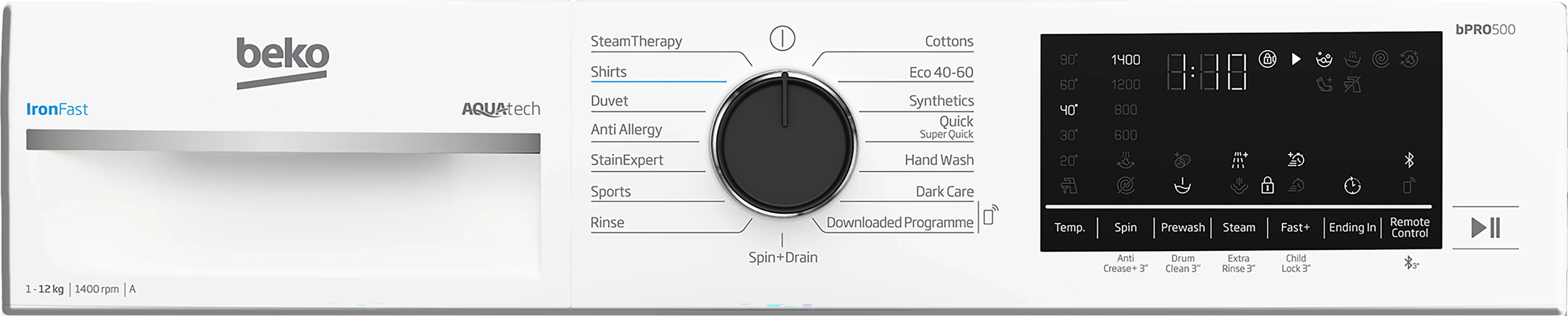 Beko 12kg 1400 Spin Washing Machine | B5W1241AW