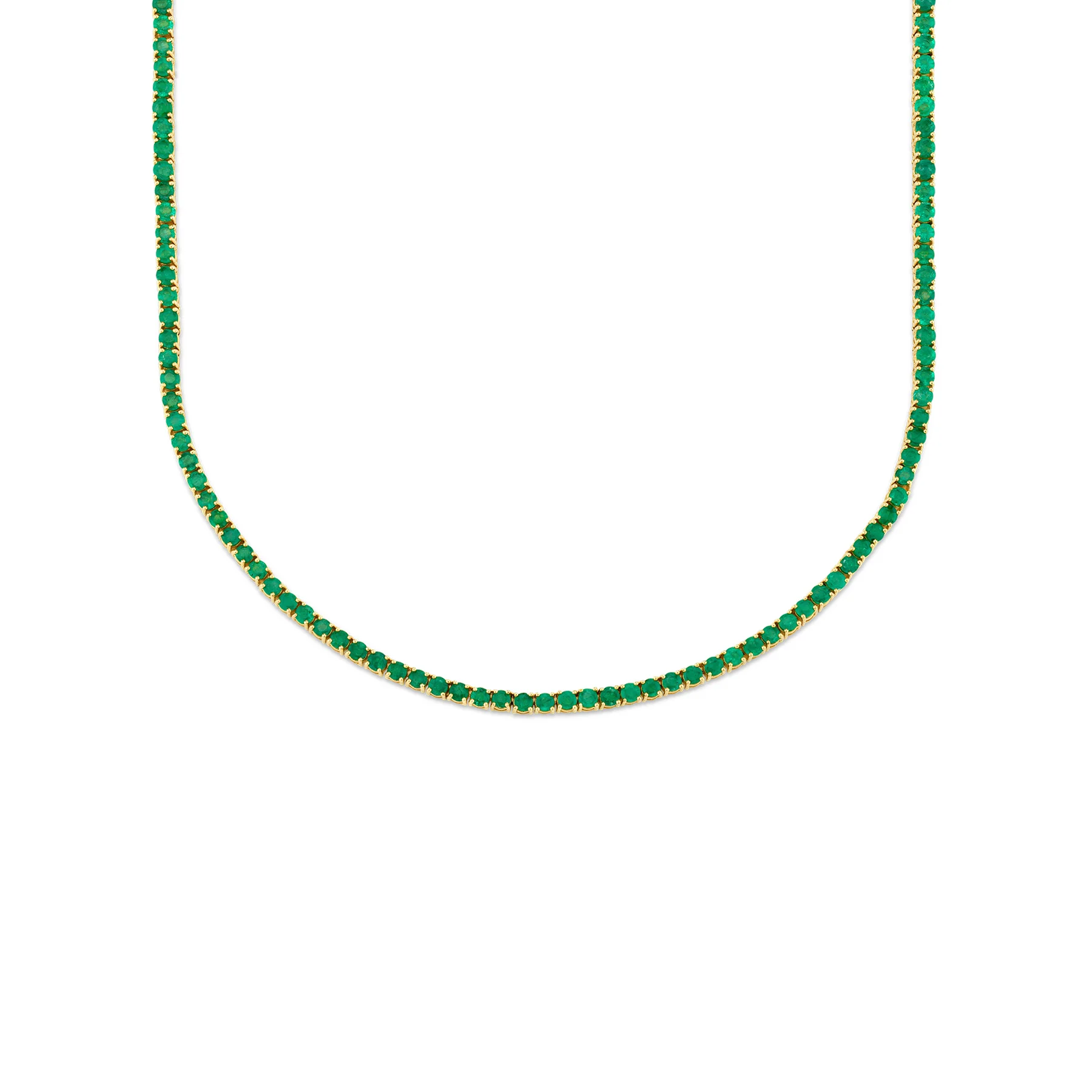 Ultimate Tennis Necklace - Emerald / 14k Yellow Gold