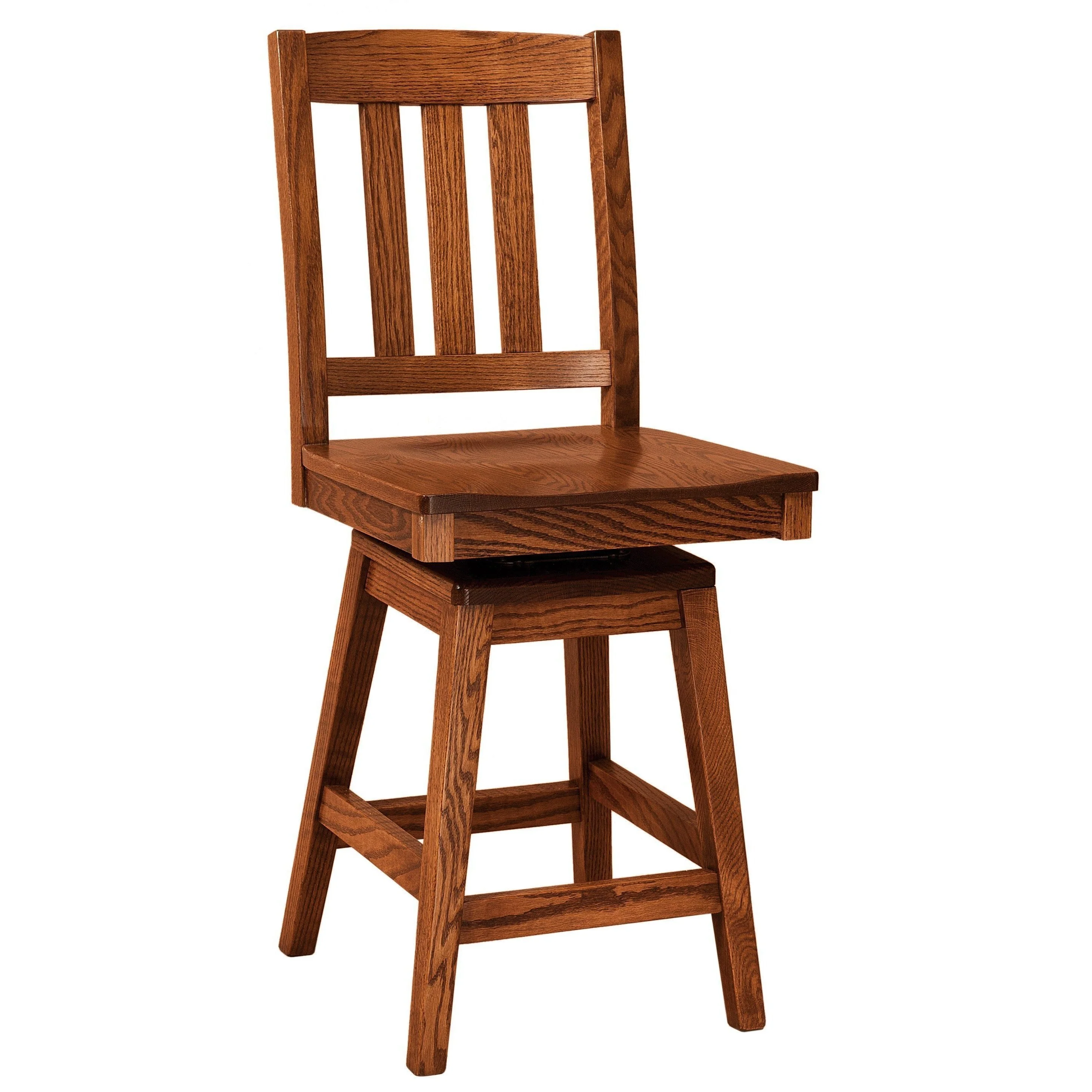 Amish Lodge Swivel Bar Chair