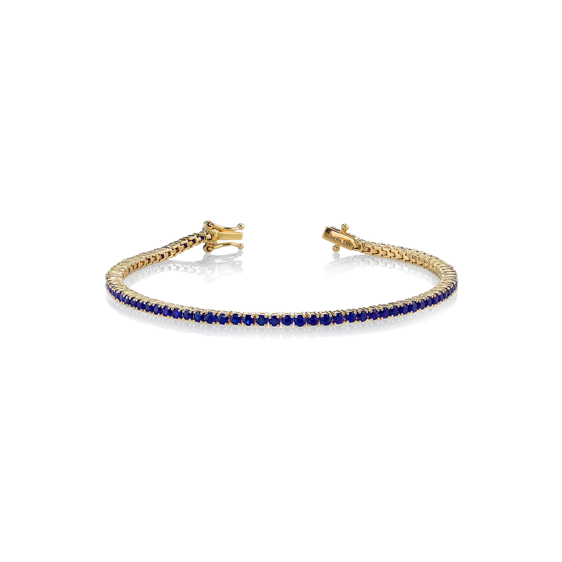 The Perfect Tennis Bracelet - Blue Sapphire / 14k Yellow Gold