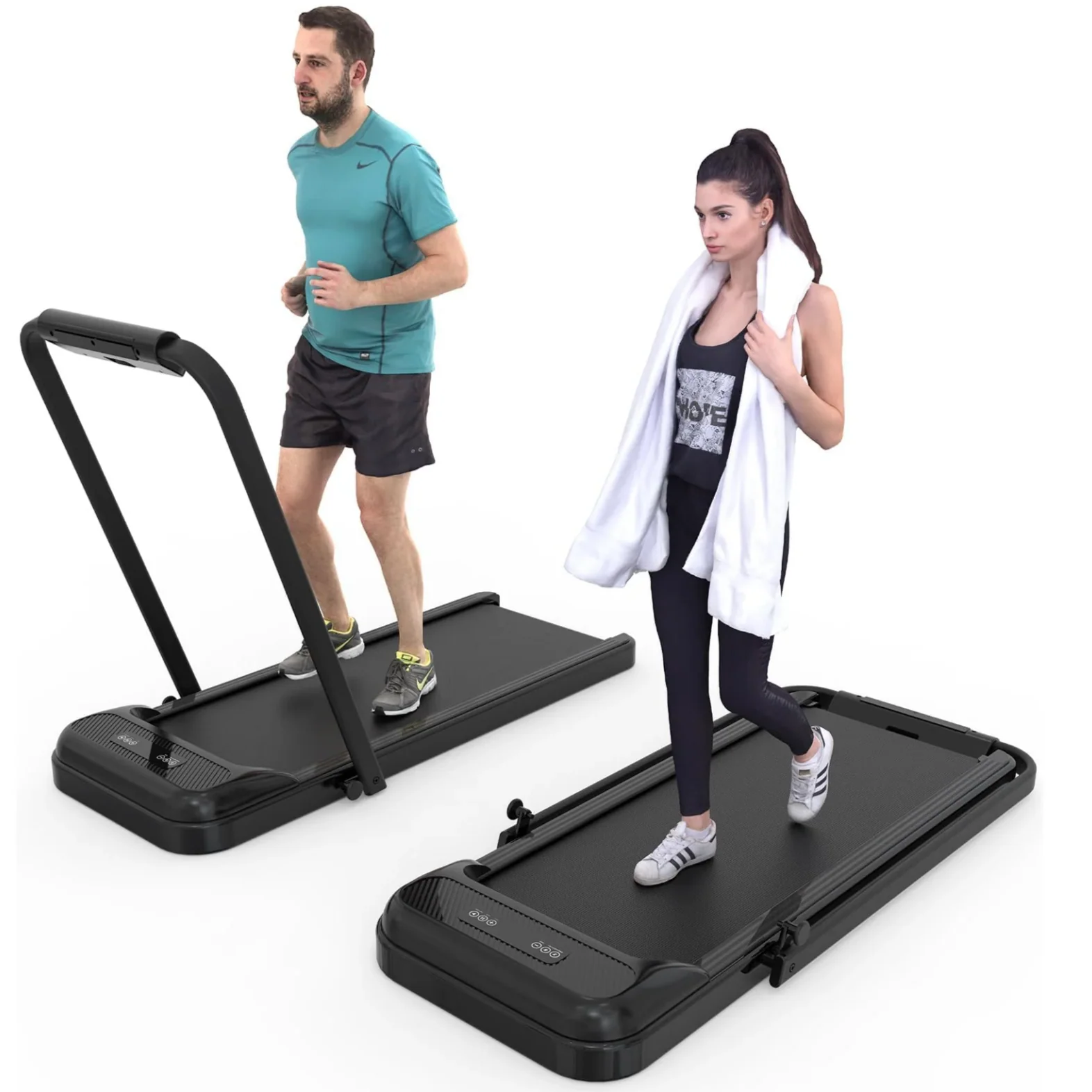 Garvee 2-in-1 Treadmill, [2.25 HP] [0.6-6.2 MPH] for Running Walking, [265 LBS Max] Folding Treadmill, Under Desk Treadmill for Apartment Office Home Workout