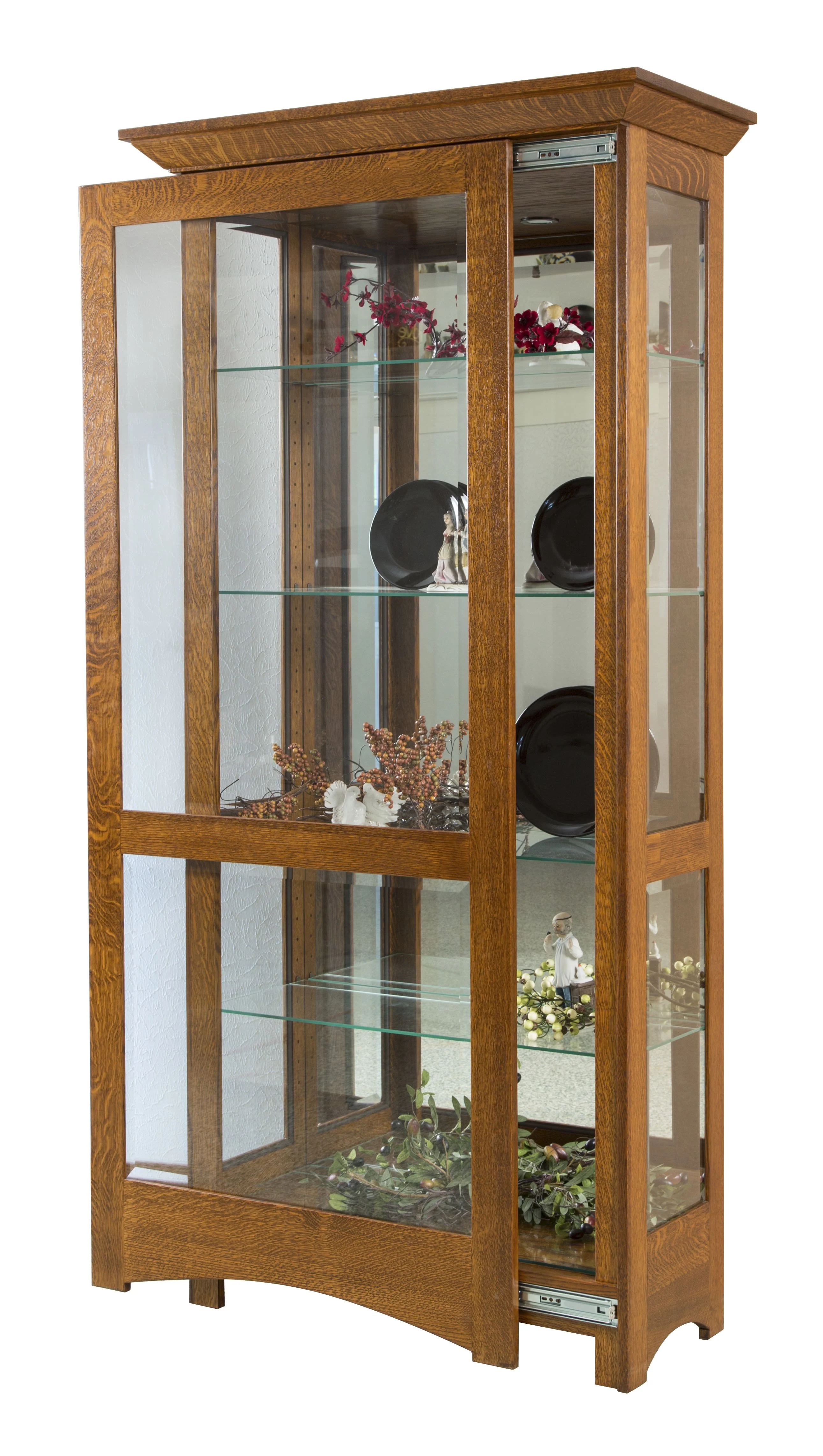Amish Leda Large Curio Cabinet