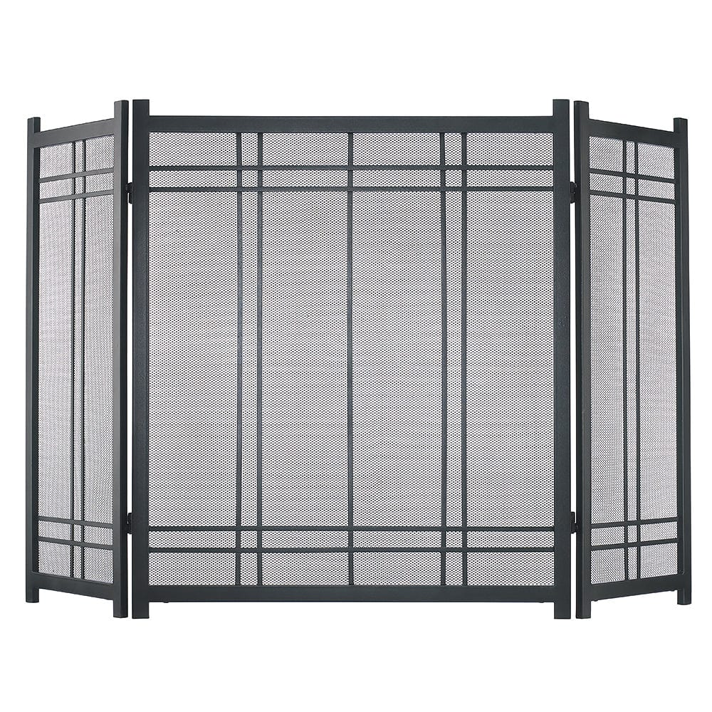Three Panel Preston Fireplace Screen in Vintage Iron