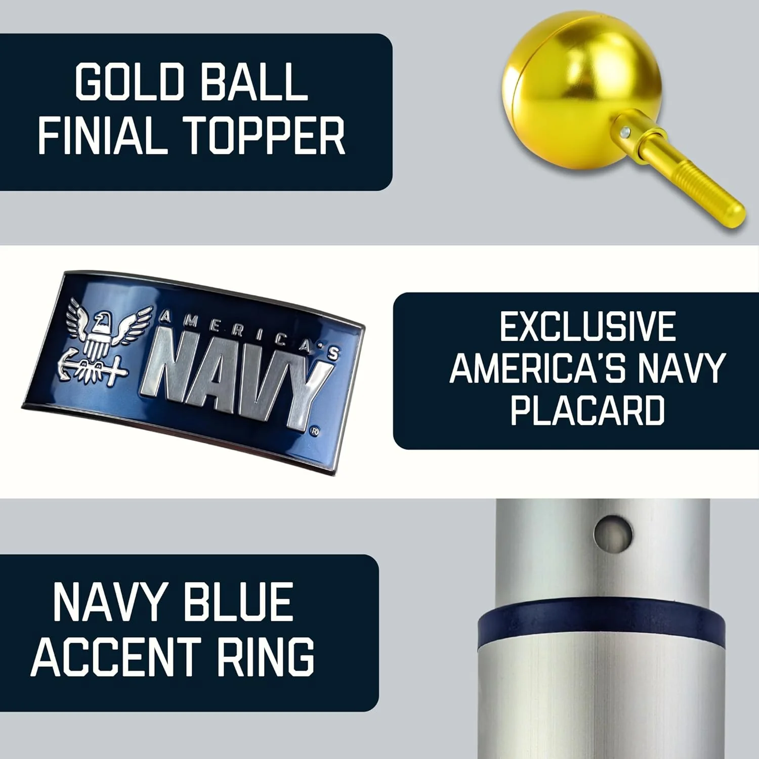 Heavy Duty Telescoping Flagpole Kit, 25 Foot