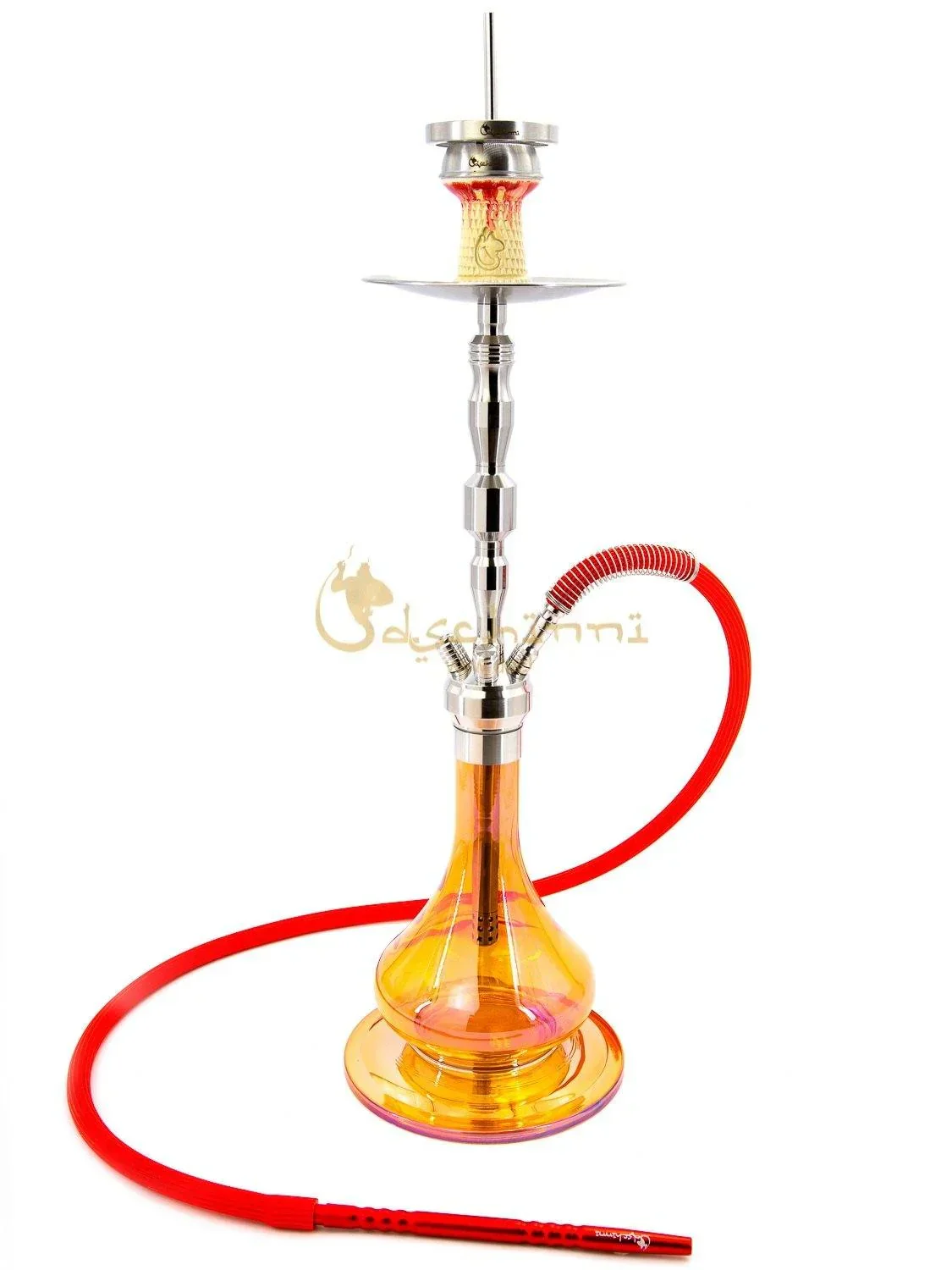 Dschinni Botan Gold Hookah Set (Red-Orange)