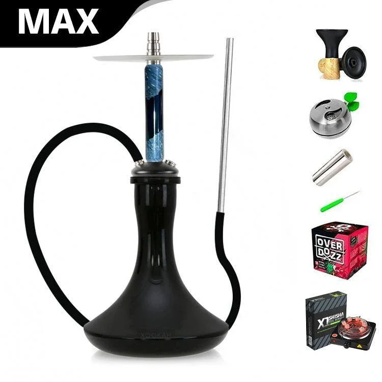 Marowood Stick Hookah With Base Set - Black Resin Stabwood