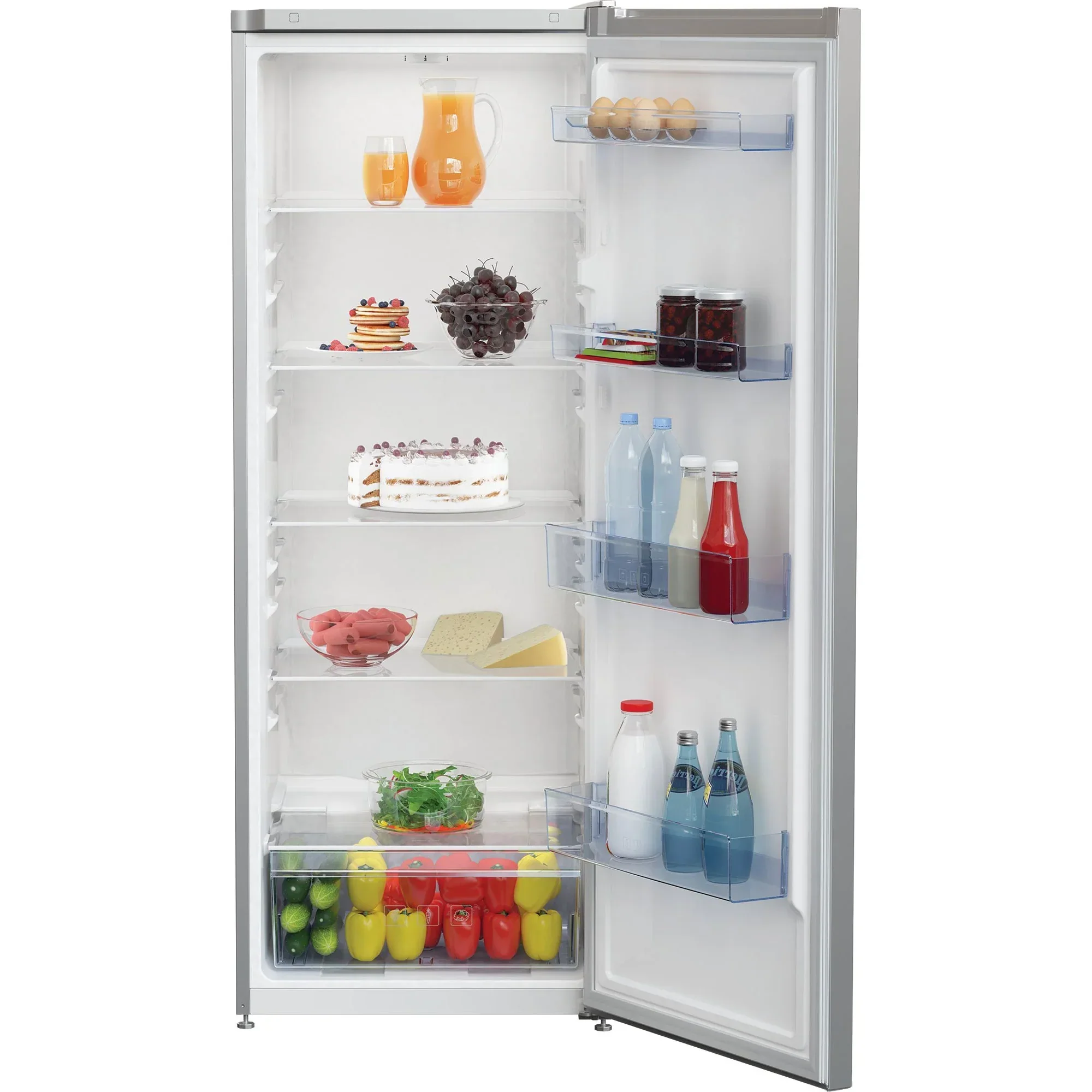 Beko Freestanding Tall Larder Fridge - Silver | LSG4545S